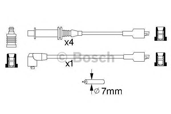 Комплект проводов зажигания BOSCH 0 986 356 769