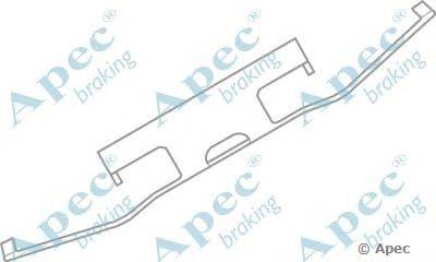 Комплектующие, тормозные колодки APEC braking KIT564