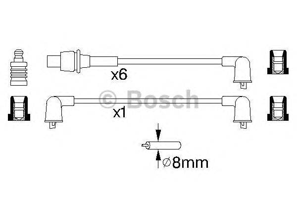 Комплект проводов зажигания BOSCH 0 986 356 927