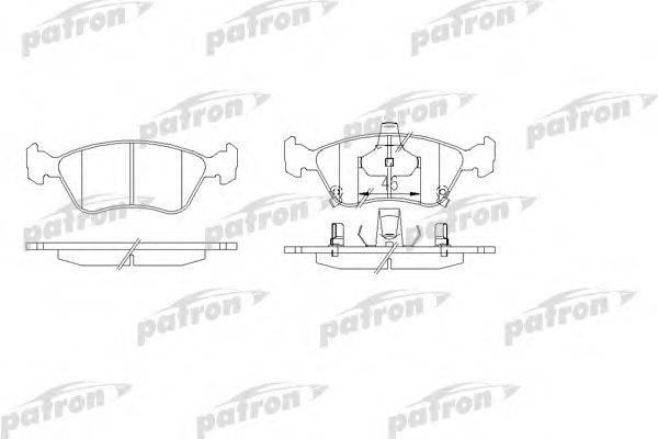 Комплект тормозных колодок, дисковый тормоз PATRON PBP1321
