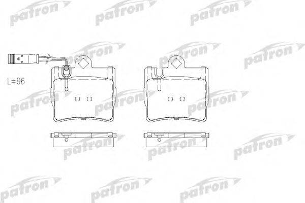 Комплект тормозных колодок, дисковый тормоз PATRON PBP1427