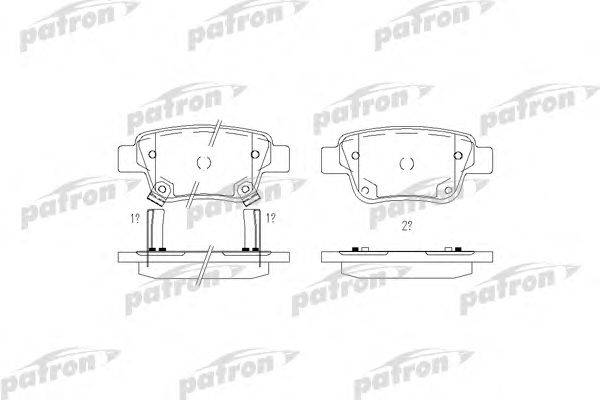 Комплект тормозных колодок, дисковый тормоз PATRON PBP1649