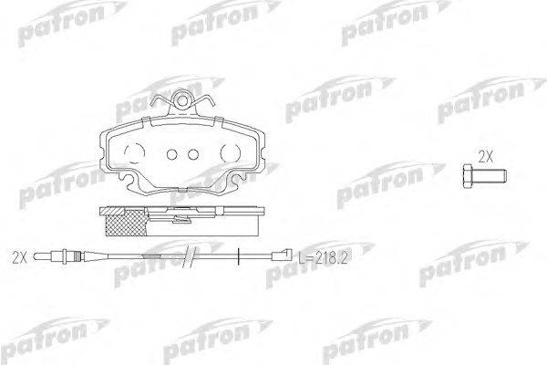 Комплект тормозных колодок, дисковый тормоз PATRON PBP1781