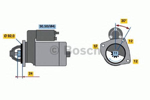 Стартер BOSCH 0001367016