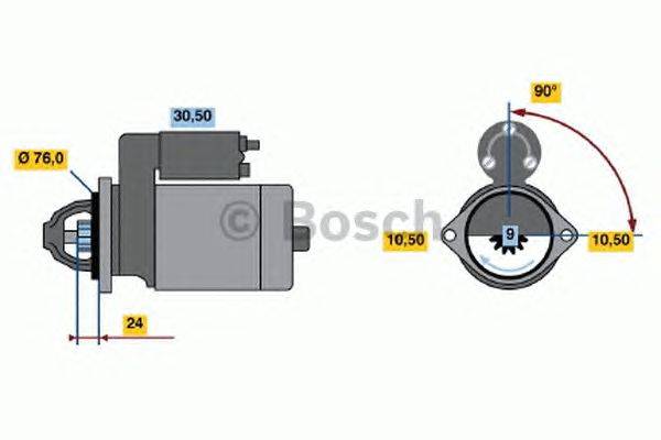 Стартер BOSCH 0 986 019 900