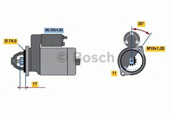 Стартер BOSCH 0 986 021 560