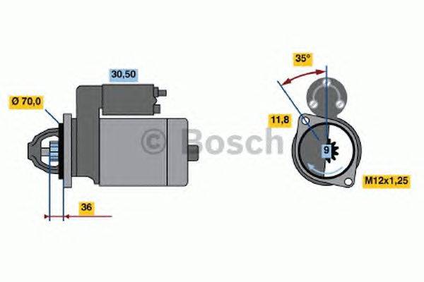 Стартер BOSCH 0 986 022 611