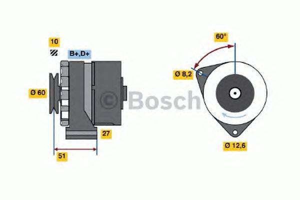 Генератор BOSCH 0986031280