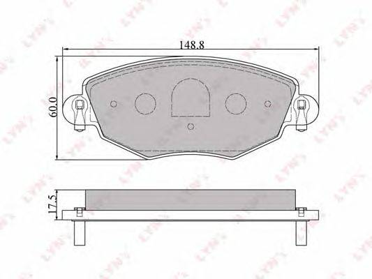 Комплект тормозных колодок, дисковый тормоз LYNXauto BD-3006