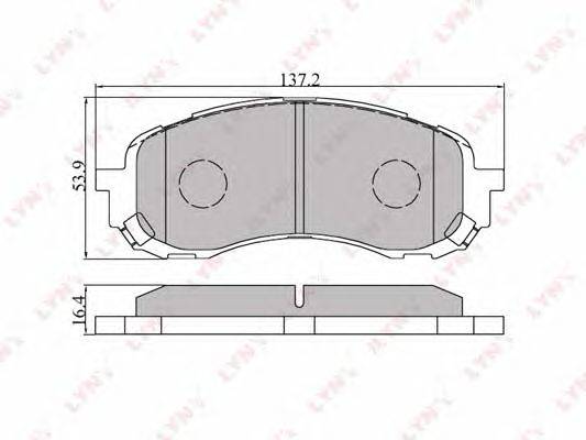 Комплект тормозных колодок, дисковый тормоз LYNXauto BD-7102