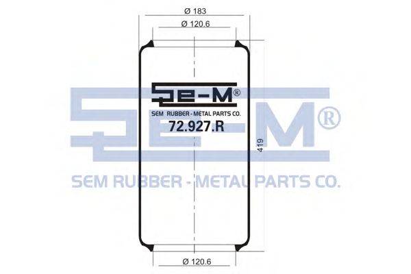 Кожух пневматической рессоры SEM LASTIK 72.927.R