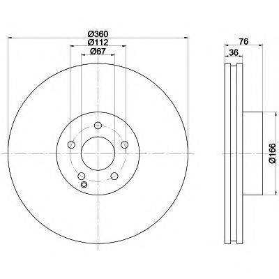 Тормозной диск HELLA PAGID 8DD355110181