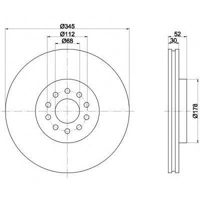 Тормозной диск HELLA PAGID 8DD 355 108-481