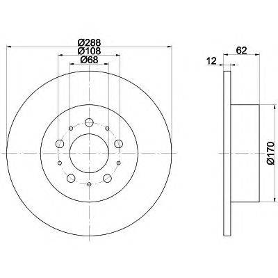 Тормозной диск HELLA PAGID 8DD 355 113-021