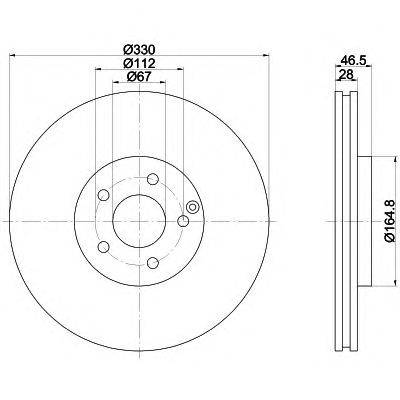 Тормозной диск HELLA PAGID 8DD 355 113-241