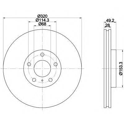 Тормозной диск HELLA PAGID 8DD 355 114-101