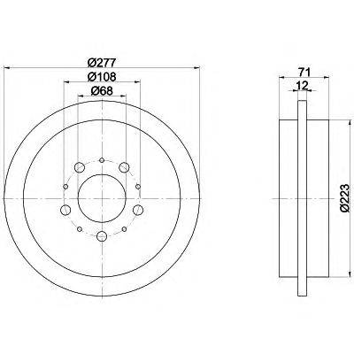 Тормозной диск HELLA PAGID 8DD355107101