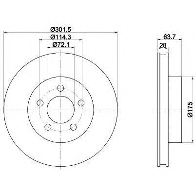 Тормозной диск HELLA PAGID 8DD 355 119-241