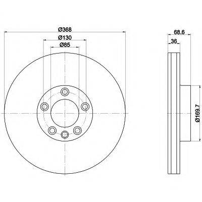 Тормозной диск HELLA PAGID 8DD 355 119-521