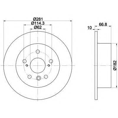 Тормозной диск HELLA PAGID 8DD 355 119-671