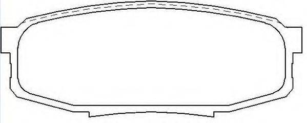 Комплект тормозных колодок, дисковый тормоз ASVA AKD1542