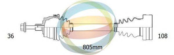 Приводной вал ODM-MULTIPARTS 18-212790