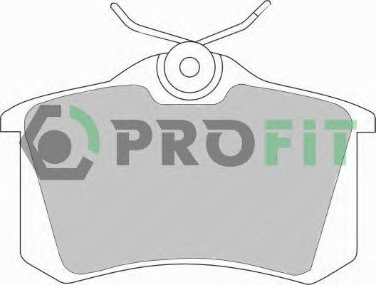 Комплект тормозных колодок, дисковый тормоз PROFIT 5000-0541