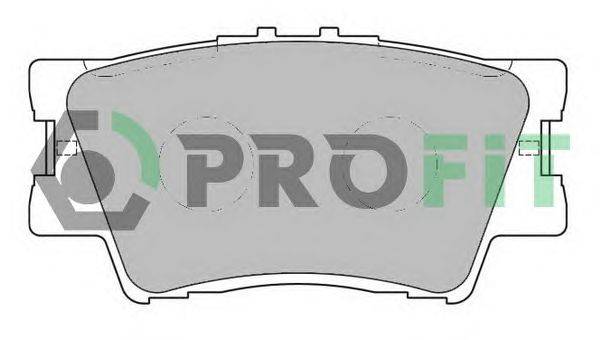 Комплект тормозных колодок, дисковый тормоз PROFIT 50002015