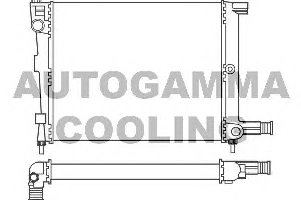 Радиатор, охлаждение двигателя AUTOGAMMA 100153