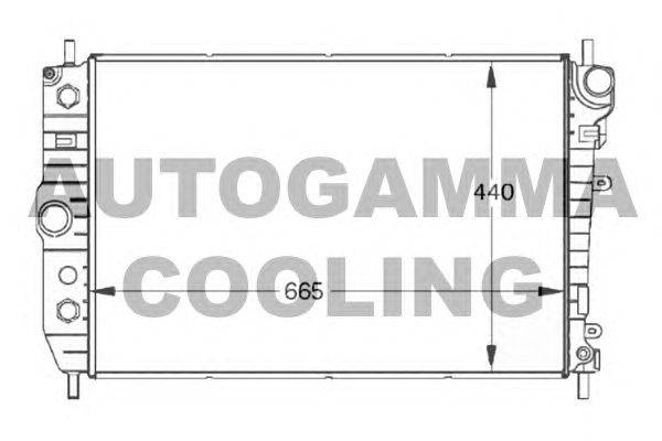 Радиатор, охлаждение двигателя AUTOGAMMA 102129