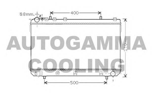 Радиатор, охлаждение двигателя AUTOGAMMA 104257