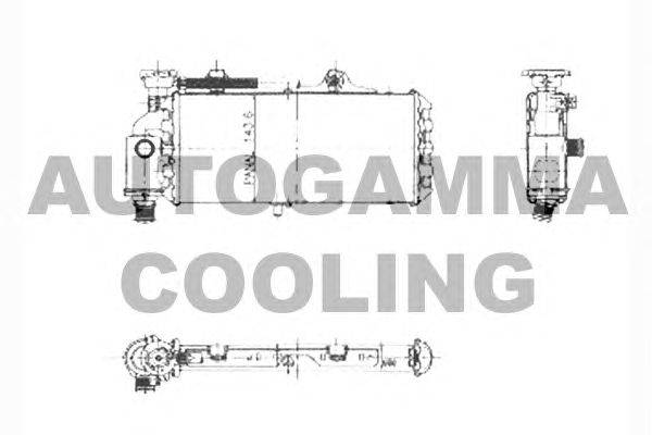 Радиатор, охлаждение двигателя AUTOGAMMA 104355