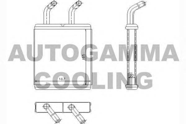 Теплообменник, отопление салона AUTOGAMMA 104388