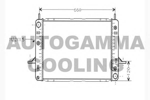 Радиатор, охлаждение двигателя AUTOGAMMA 104639