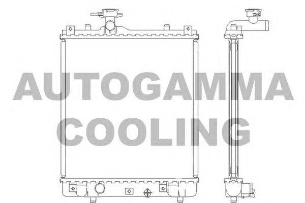 Радиатор, охлаждение двигателя AUTOGAMMA 104710