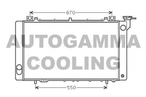 Радиатор, охлаждение двигателя AUTOGAMMA 105305