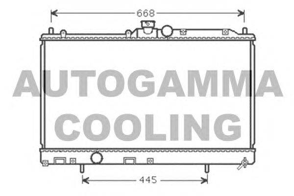 Радиатор, охлаждение двигателя AUTOGAMMA 105397