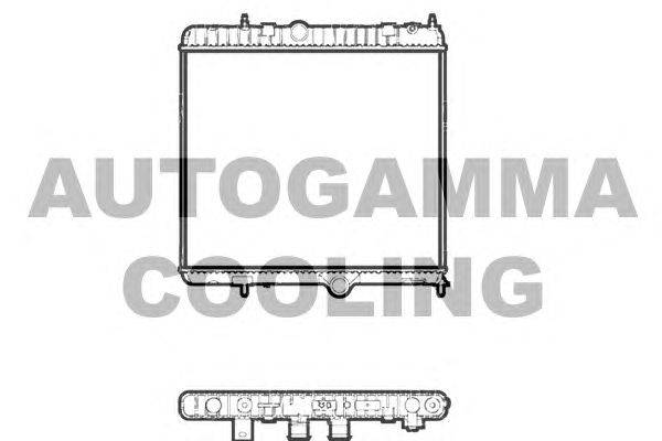 Радиатор, охлаждение двигателя AUTOGAMMA 107254