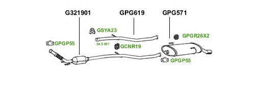 Система выпуска ОГ GT Exhaust 1553