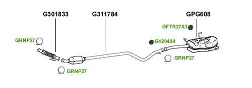 Система выпуска ОГ GT Exhaust 1732