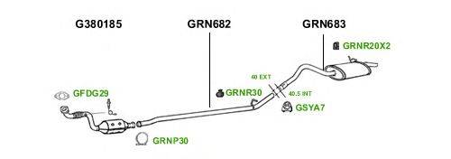 Система выпуска ОГ GT Exhaust 1816