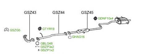 Система выпуска ОГ GT Exhaust 2230