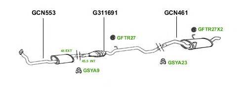 Система выпуска ОГ GT Exhaust 3633