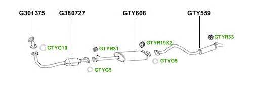 Система выпуска ОГ GT Exhaust 3673