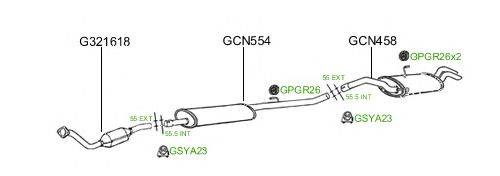 Система выпуска ОГ GT Exhaust 418