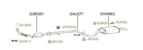 Система выпуска ОГ GT Exhaust 4782