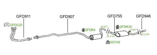 Система выпуска ОГ GT Exhaust 485