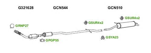 Система выпуска ОГ GT Exhaust 6222