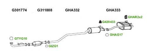 Система выпуска ОГ GT Exhaust 6411