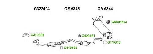Система выпуска ОГ GT Exhaust 6525